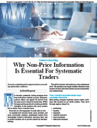 Stocks & Commodities V. 44:07 (58�60, 27): Why Non-Price Information Is Essential For Systematic Traders by David Bergstrom
