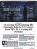 Stocks & Commodities V. 44:10 (44–48, 35): Measuring And Exploiting The Overnight Edge In U.S. Stocks: From SPY To A Nasdaq-100 Portfolio by Andrea Unger Stocks & Commodities V. 44:10 (44–48, 35): Measuring And Exploiting The Overnight Edge In U.S. Stocks: From SPY To A Nasdaq-100 Portfolio by Andrea Unger