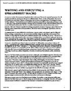 V.10:1 (30-34): SIDEBAR: WRITING AND EXECUTING A SPREADSHEET MACRO