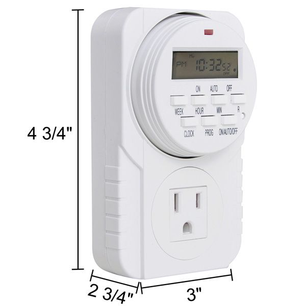 Programmable Indoor Digital Timer Switch UL Listed