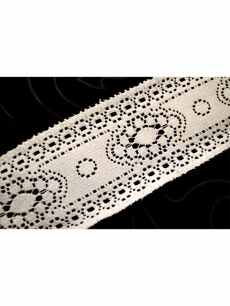 3 1/2" White Vintage Cotton Lace Trim #1120