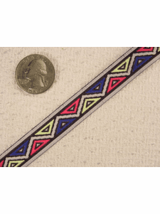 Bright Triangle Print Jacquard Ribbon #-WR-74