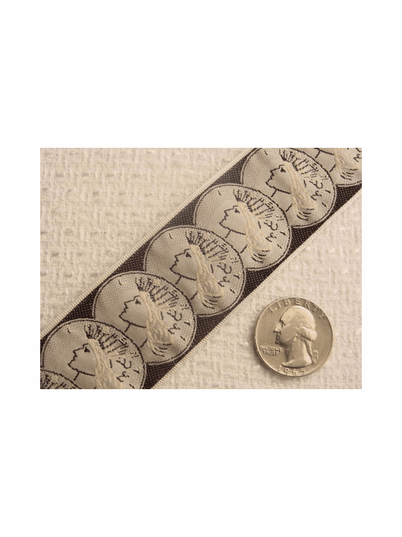 Coined Print Jacquard Ribbon #WR-31