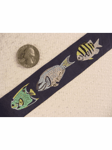 Friendly Fish Jacquard Ribbon #-WR-72
