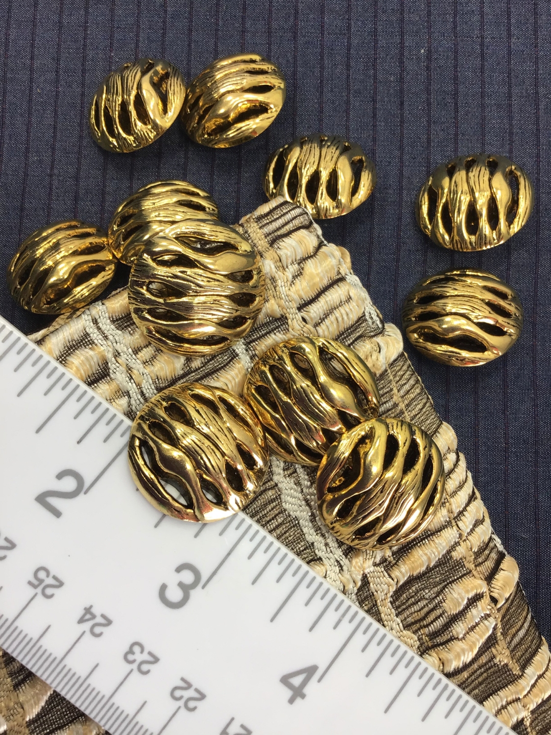 Gold Metallic Vintage Fancy Dome Designer 1