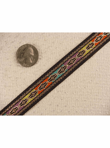 Metallic Multi Colored Jacquard Ribbon #-WR-70