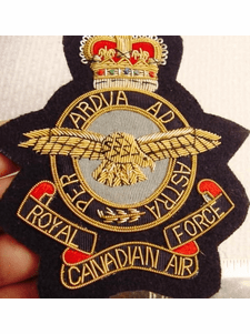 Royal Canadian Air Force Military Vintage Bullion Crest Patches