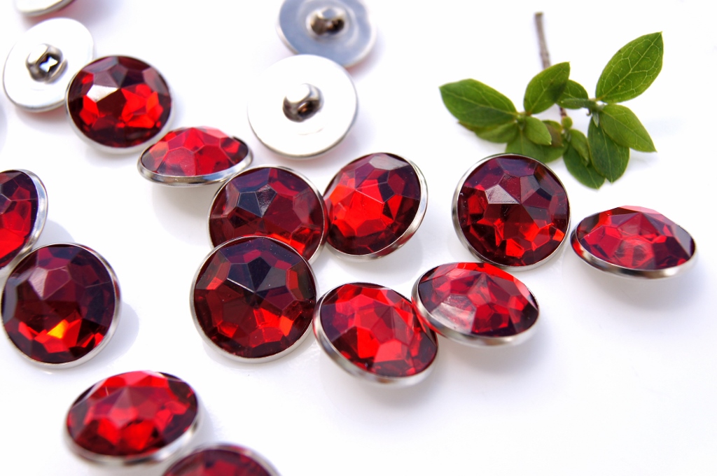 combo button 24mm Ruby3個 Sapphire3個 combo button 24mm Ruby3個 Sapphire3個