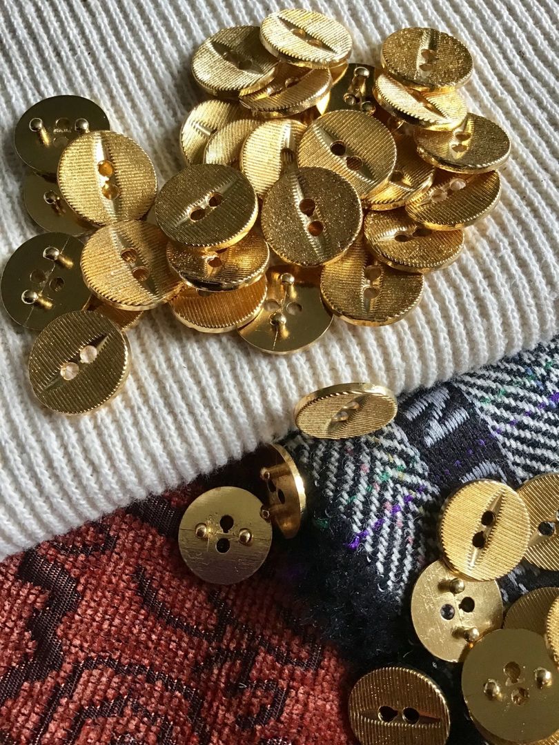 Bluemoona 50 bottoni in metallo anticato da 13 mm, 4 fori, per scrapbooking, cucito, vestiti, fai da te