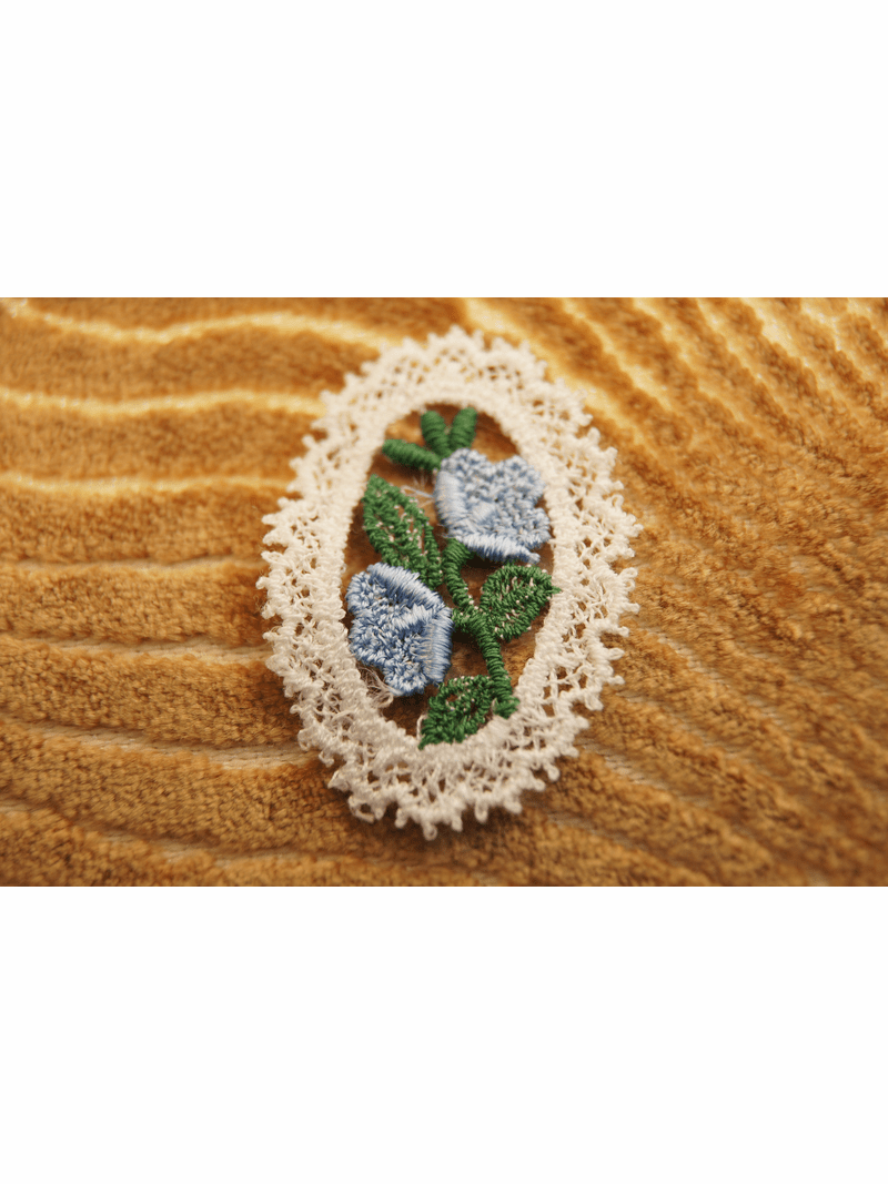 Vintage Oval Design Floral Applique appliques1099
