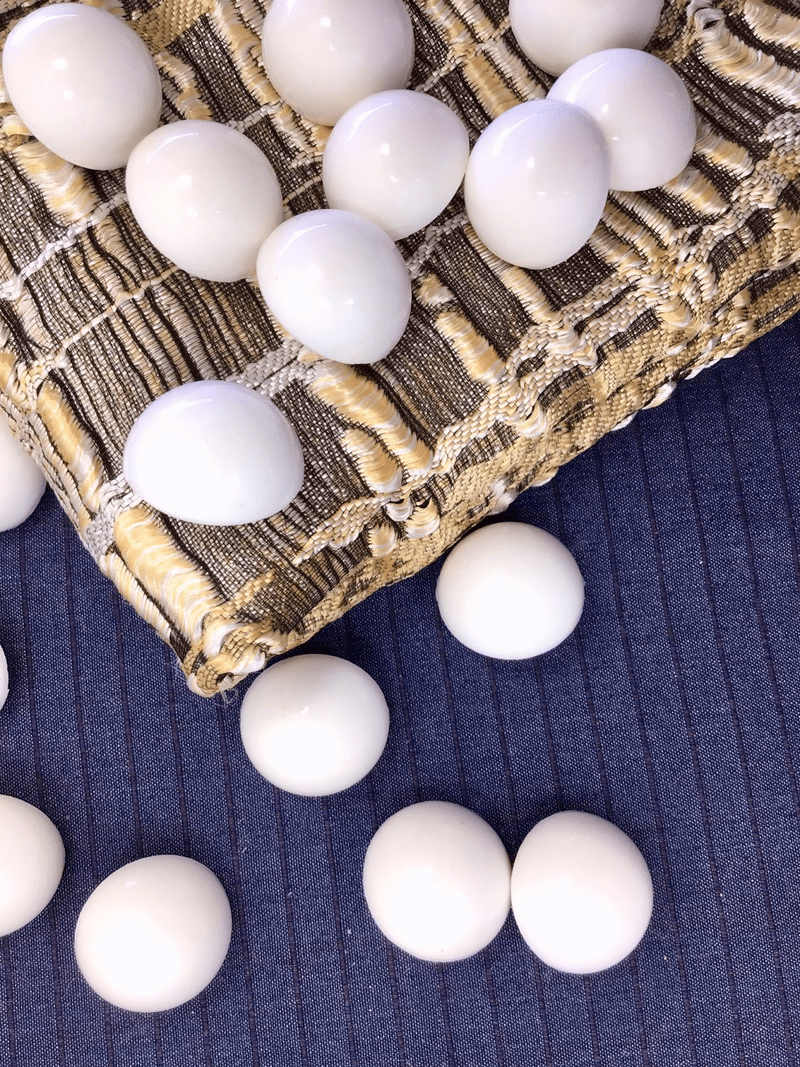 White Dome Buttons 3/4" (19mm) 30L Plastic Shank Sewing Buttons 1083