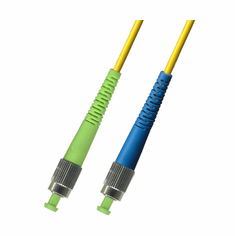 0.3M (1FT) FC APC to FC UPC Simplex Singlemode Fiber Optic Cable 9/125