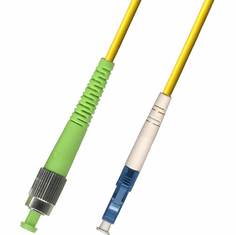 0.3M (1FT) FC APC to LC UPC simplex Singlemode Fiber Optic Cable 9/125