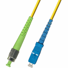 0.3M (1FT) FC APC to SC UPC simplex Singlemode Fiber Optic Cable 9/125