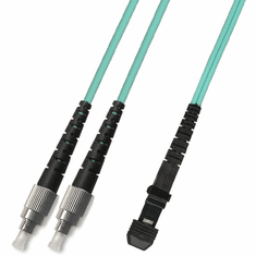 0.3m ( 1FT ) FC-MTRJ Duplex Multimode Fiber Optic Cable 50/125 10 Gigabit Plenum (10GB)