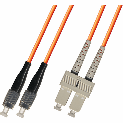 0.3m ( 1FT ) FC-SC Duplex Multimode Fiber Optic Cable 50/125 Indoor/Outdoor