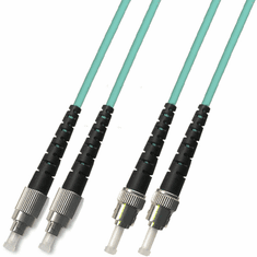 0.3m ( 1FT ) FC-ST Duplex Multimode Fiber Optic Cable 50/125 10 Gigabit LSZH (10GB)