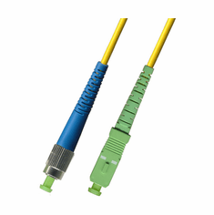 0.3M (1FT) FC UPC to SC APC Simplex Singlemode Fiber Optic Cable 9/125