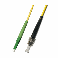 0.3M (1FT) LC APC to ST UPC Simplex Singlemode Fiber Optic Cable 9/125