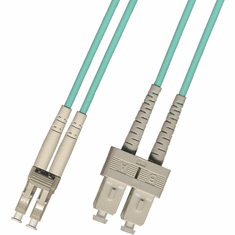 0.3m ( 1FT ) LC-SC Duplex Multimode Fiber Optic Cable 50/125 10 Gigabit LSZH (10GB)