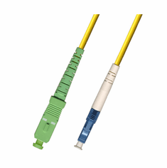 0.3M (1FT) LC UPC to SC APC Simplex Singlemode Fiber Optic Cable 9/125