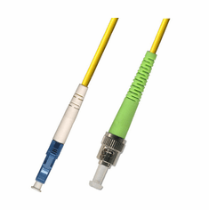 0.3M (1FT) LC UPC to ST APC Simplex Singlemode Fiber Optic Cable 9/125