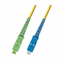 0.3M (1FT) SC APC to SC UPC Simplex Singlemode Fiber Optic Cable 9/125