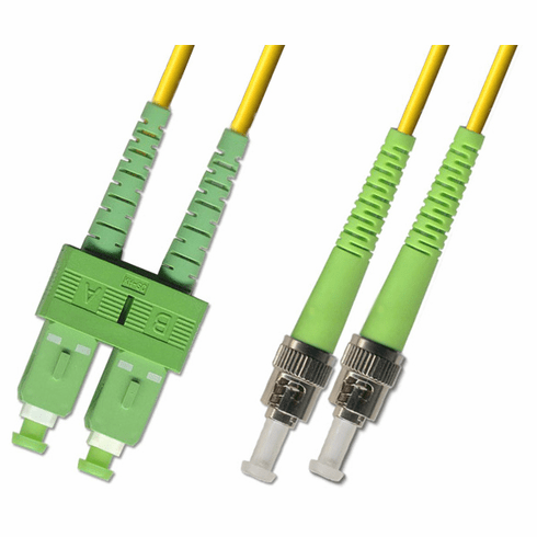 0.3M (1FT) SC APC to ST APC Duplex Singlemode Fiber Optic Cable 9/125