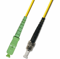 0.3M (1FT) SC APC to ST UPC Simplex Singlemode Fiber Optic Cable 9/125