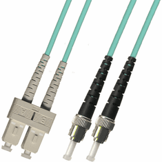 0.3m ( 1FT ) SC-ST Duplex Multimode Fiber Optic Cable 50/125 10 Gigabit Plenum (10GB)