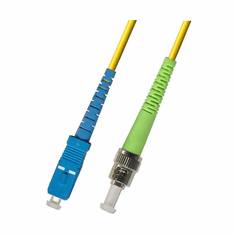 0.3M (1FT) SC UPC to ST APC Simplex Singlemode Fiber Optic Cable 9/125