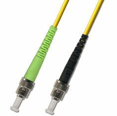 0.3M (1FT) ST APC to ST UPC Simplex Singlemode Fiber Optic Cable 9/125