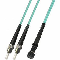 0.3m ( 1FT ) ST-MTRJ Duplex Multimode Fiber Optic Cable 50/125 10 Gigabit Plenum (10GB)