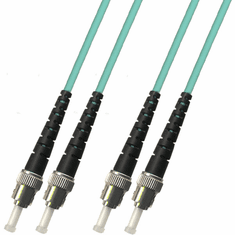 0.3m ( 1FT ) ST-ST Duplex Multimode Fiber Optic Cable 50/125 10 Gigabit Plenum (10GB)