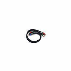 1.5ft 18AWG CL2 Premium 3-RCA Component Video Coaxial Cable (RG-6/U) - Black