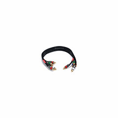 1.5ft 18AWG CL2 Premium 5-RCA Component Video/Audio Coaxial Cable (RG-6/U) - Black