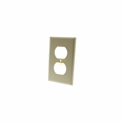 1 Gang Duplex Receptacle Thermoplastic Wall Plate (GFCI), Beige