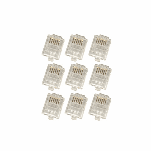 1000 Pack RJ12 END PHONE CONNECTORS FOR STRANDED CABLE