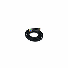 10ft 18AWG CL2 Premium 3-RCA Component Video Coaxial Cable (RG-6/U) - Black