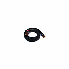 10ft 18AWG CL2 Premium 5-RCA Component Video/Audio Coaxial Cable (RG-6/U) - Black