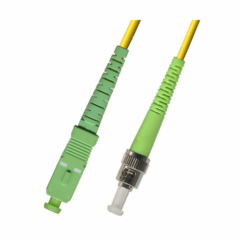 10M SC APC to ST APC Simplex Singlemode Fiber Optic Cable 9/125