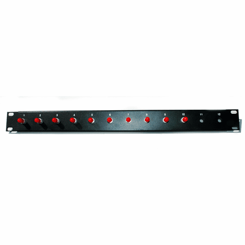 12 Port ST Fiber Patch Panel Multimode (loaded 1u) 19"