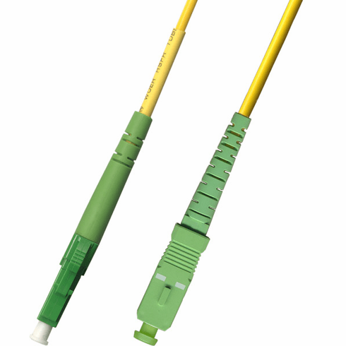 12M LC APC to SC APC Simplex Singlemode Fiber Optic Cable 9/125