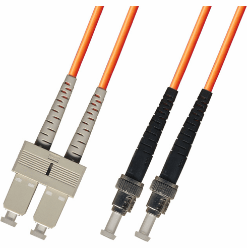 12M SC-ST Duplex Multimode Fiber Optic Cable 62.5/125 LSZH