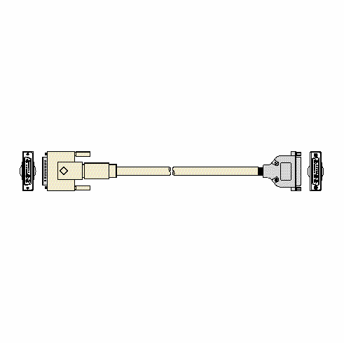 13W3m - 13W3f Panel Mt, (2ft)