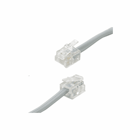 15ft rj11 telephone line cable cord wire silver