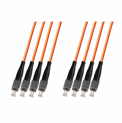 15M FC-FC Multimode Fiber Optic Cable 62.5/125 4-Strand