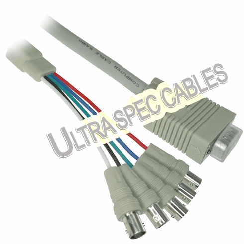 1ft VGA Male to 5 BNC Female Monitor Cable