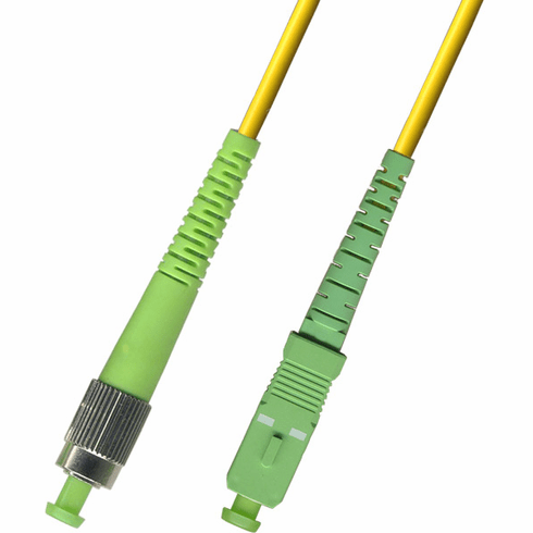 1M FC APC to SC APC Simplex Singlemode Fiber Optic Cable 9/125