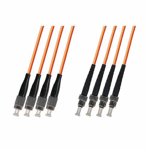 1M FC-ST Multimode Fiber Optic Cable 62.5/125 4-Strand